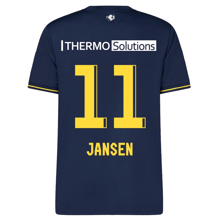 Kvinder Renate Jansen #11 Flåde Udebane Spillertrøjer 2023/24 Trøje T-Shirt