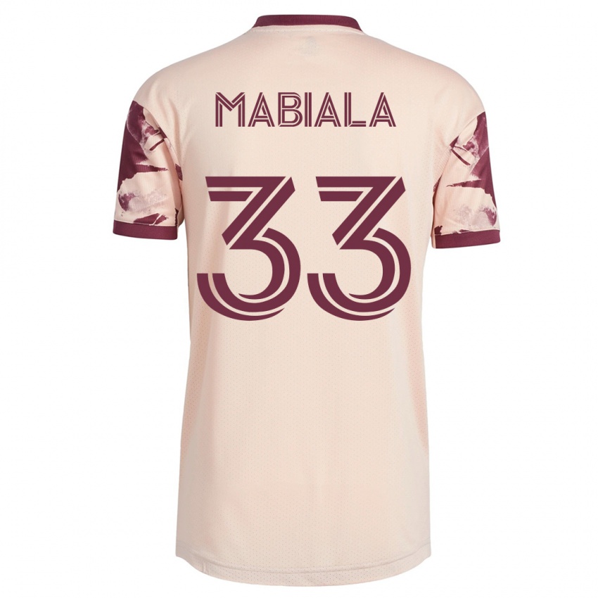 Kvinder Larrys Mabiala #33 Råhvid Udebane Spillertrøjer 2023/24 Trøje T-Shirt