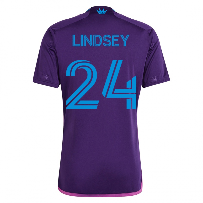 Kvinder Jaylin Lindsey #24 Viol Udebane Spillertrøjer 2023/24 Trøje T-Shirt