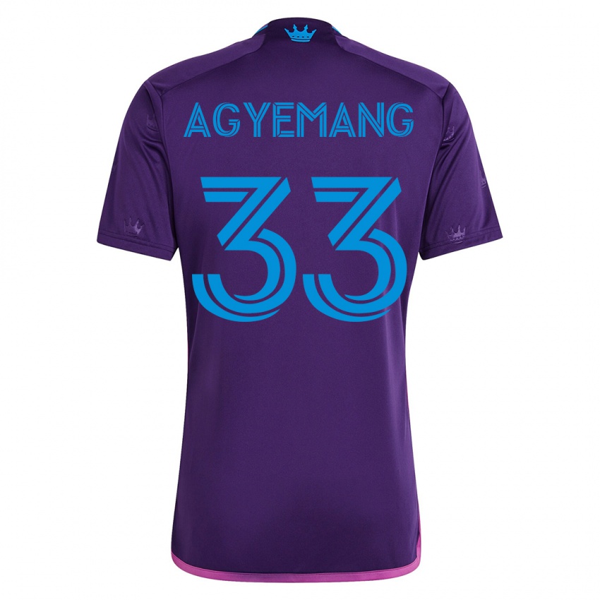 Kvinder Patrick Agyemang #33 Viol Udebane Spillertrøjer 2023/24 Trøje T-Shirt