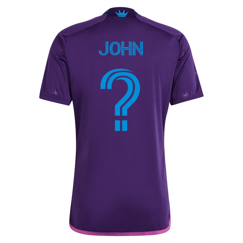 Kvinder Aron John #0 Viol Udebane Spillertrøjer 2023/24 Trøje T-Shirt