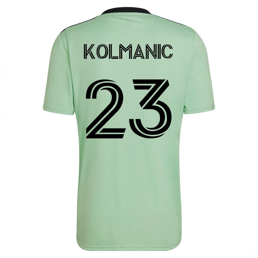 Kvinder Zan Kolmanic #23 Lysegrøn Udebane Spillertrøjer 2023/24 Trøje T-Shirt