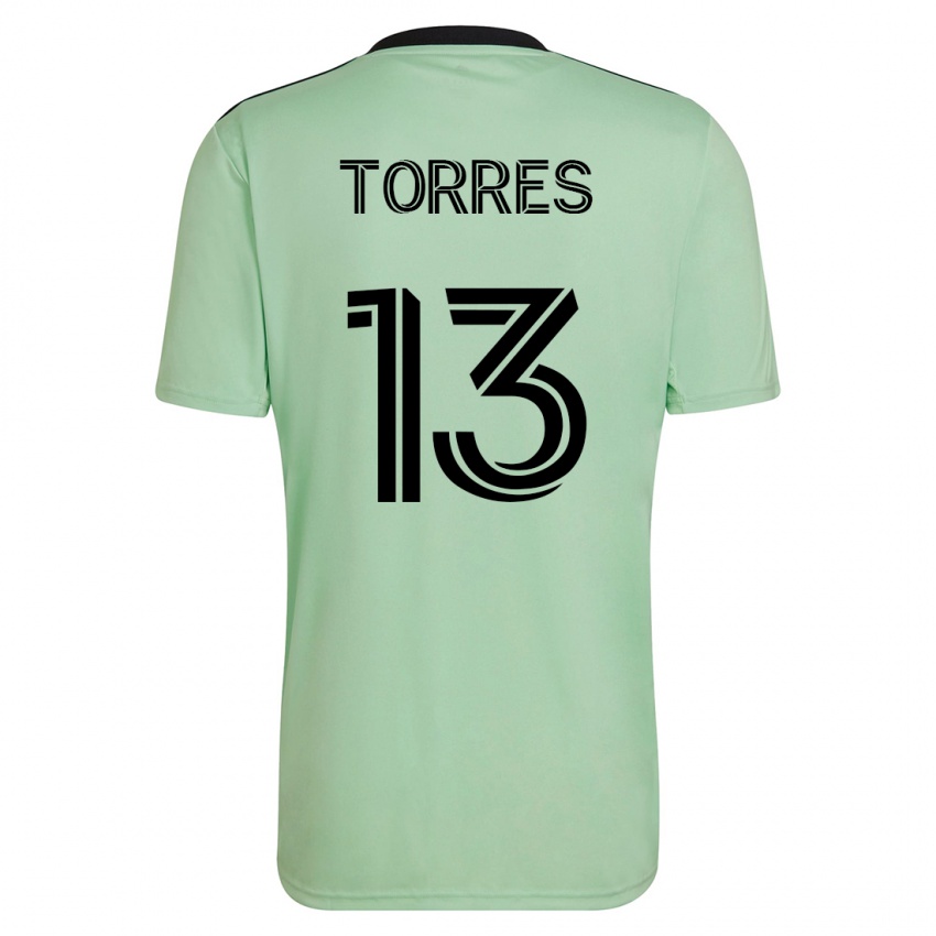 Kvinder Leo Torres #13 Lysegrøn Udebane Spillertrøjer 2023/24 Trøje T-Shirt