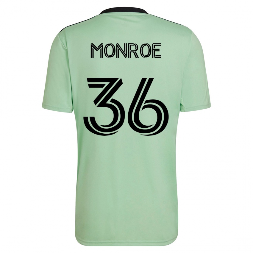 Kvinder Greg Monroe #36 Lysegrøn Udebane Spillertrøjer 2023/24 Trøje T-Shirt