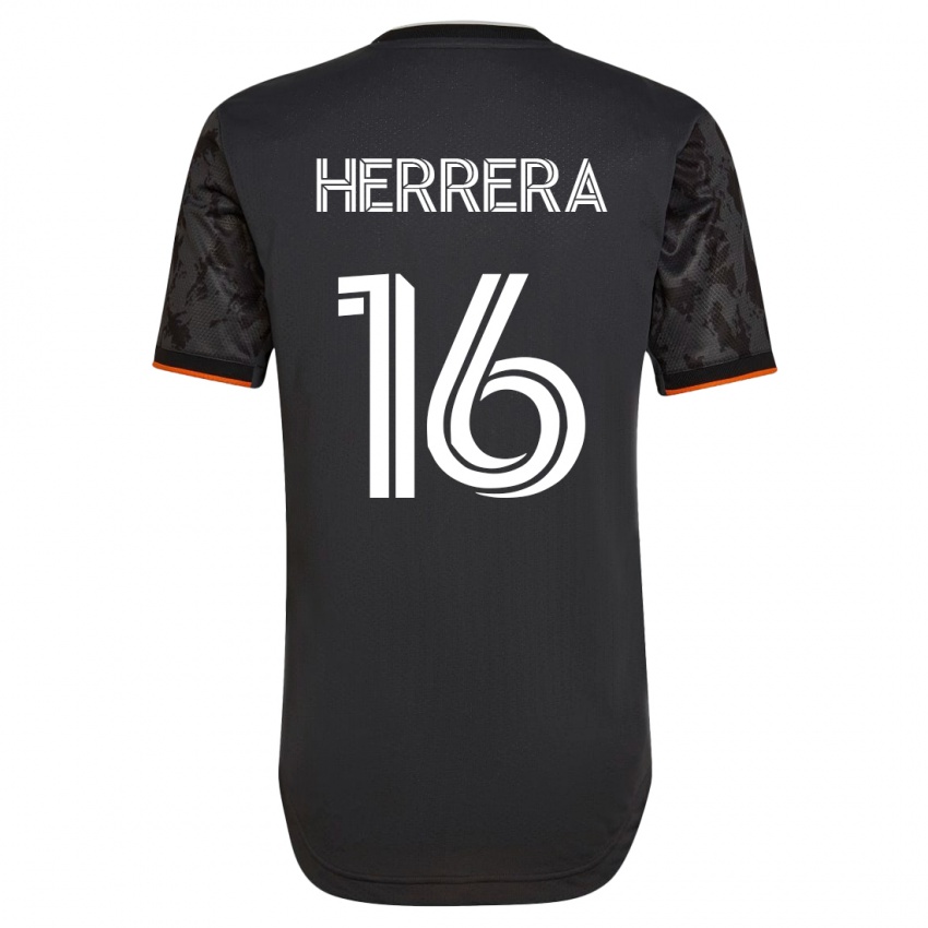 Kvinder Hector Herrera #16 Sort Udebane Spillertrøjer 2023/24 Trøje T-Shirt