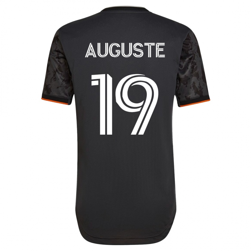 Kvinder Charles Auguste #19 Sort Udebane Spillertrøjer 2023/24 Trøje T-Shirt