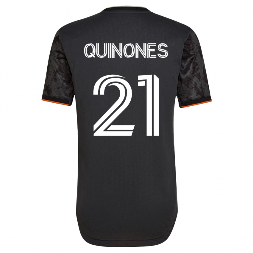 Kvinder Nelson Quiñónes #21 Sort Udebane Spillertrøjer 2023/24 Trøje T-Shirt