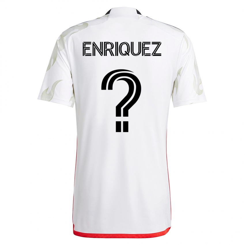 Kvinder Fabian Enriquez #0 Hvid Udebane Spillertrøjer 2023/24 Trøje T-Shirt