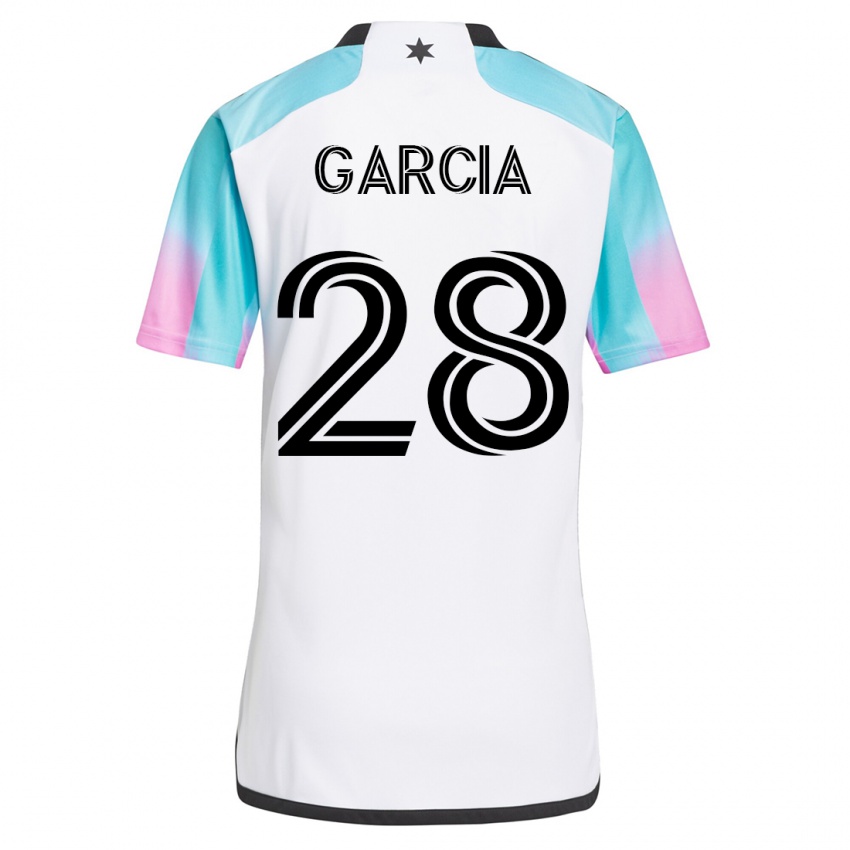 Kvinder Mender García #28 Hvid Udebane Spillertrøjer 2023/24 Trøje T-Shirt