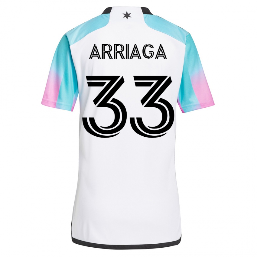 Kvinder Kervin Arriaga #33 Hvid Udebane Spillertrøjer 2023/24 Trøje T-Shirt