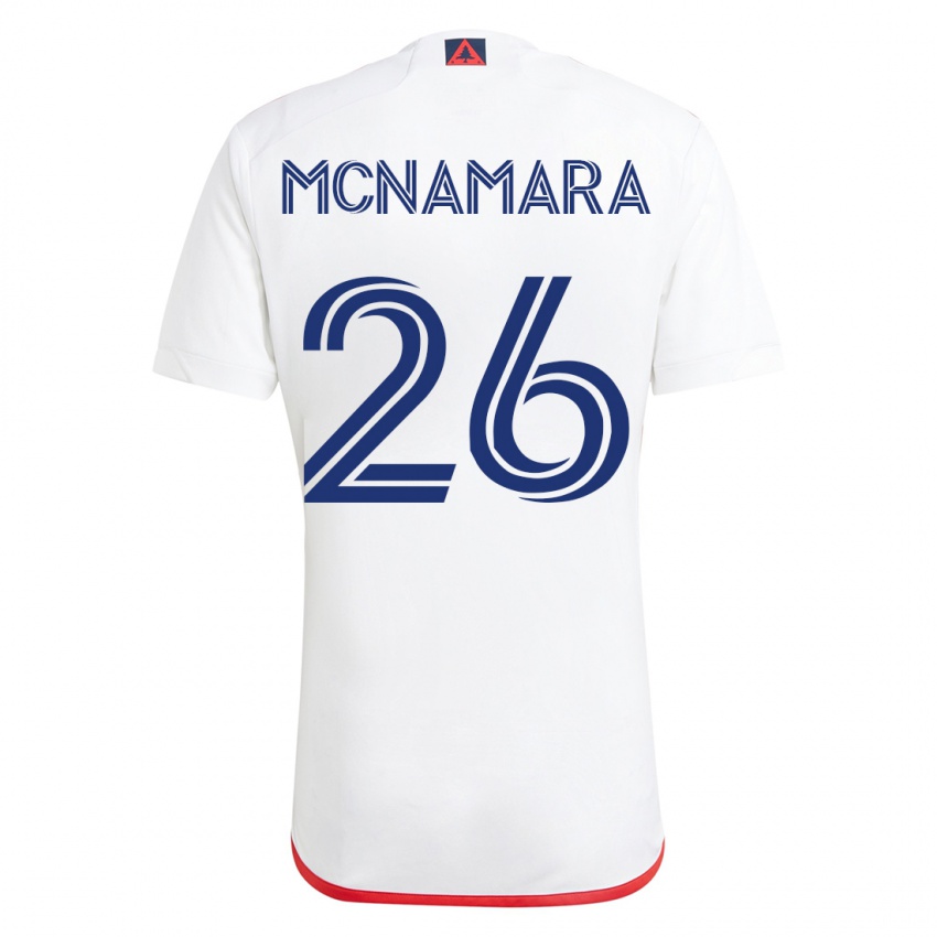 Kvinder Tommy Mcnamara #26 Hvid Rød Udebane Spillertrøjer 2023/24 Trøje T-Shirt