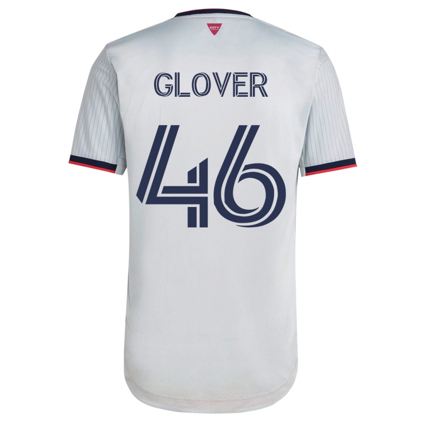 Kvinder Caden Glover #46 Hvid Udebane Spillertrøjer 2023/24 Trøje T-Shirt