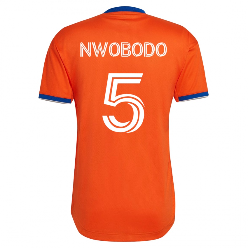 Kvinder Obinna Nwobodo #5 Hvid Udebane Spillertrøjer 2023/24 Trøje T-Shirt