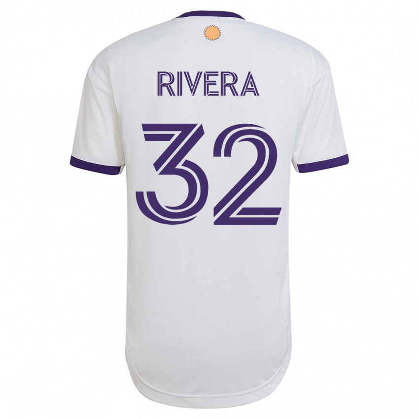 Kvinder Wilfredo Rivera #32 Hvid Udebane Spillertrøjer 2023/24 Trøje T-Shirt