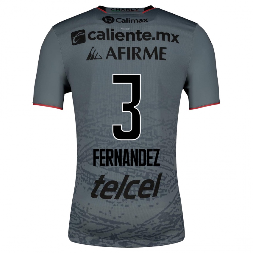 Kvinder Rafael Fernández #3 Grå Udebane Spillertrøjer 2023/24 Trøje T-Shirt