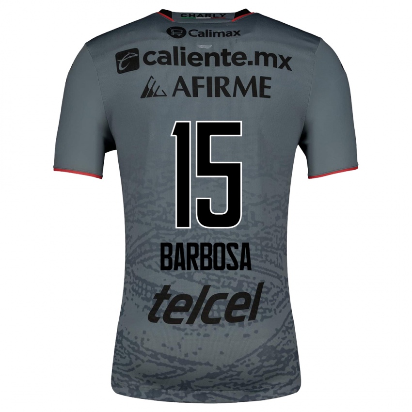 Kvinder Diego Barbosa #15 Grå Udebane Spillertrøjer 2023/24 Trøje T-Shirt