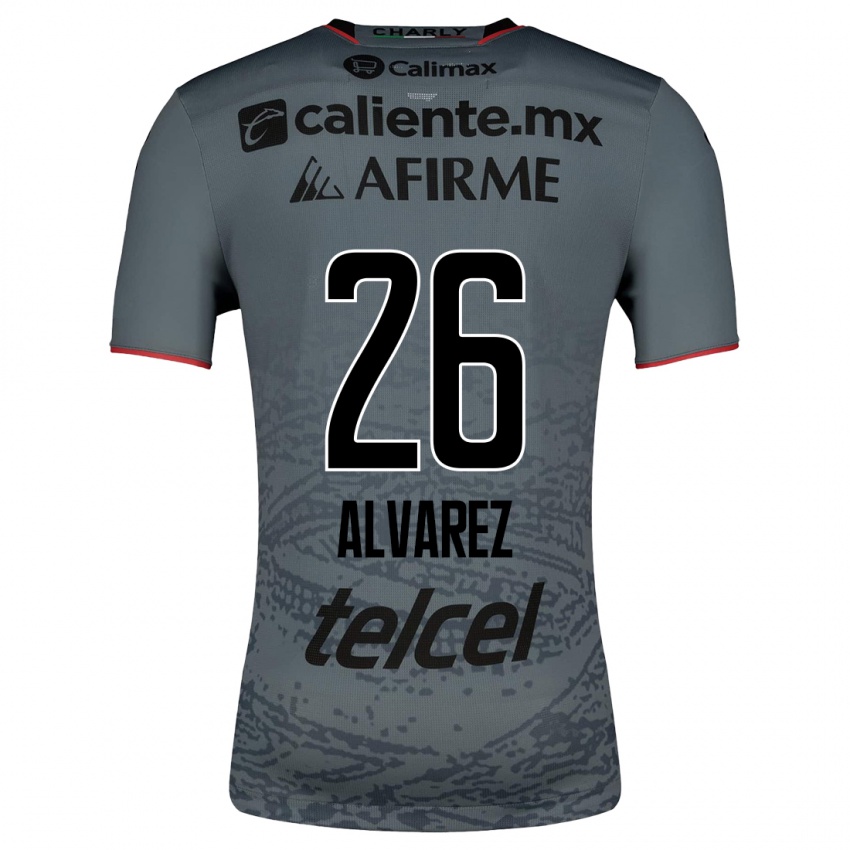 Kvinder Efraín Álvarez #26 Grå Udebane Spillertrøjer 2023/24 Trøje T-Shirt