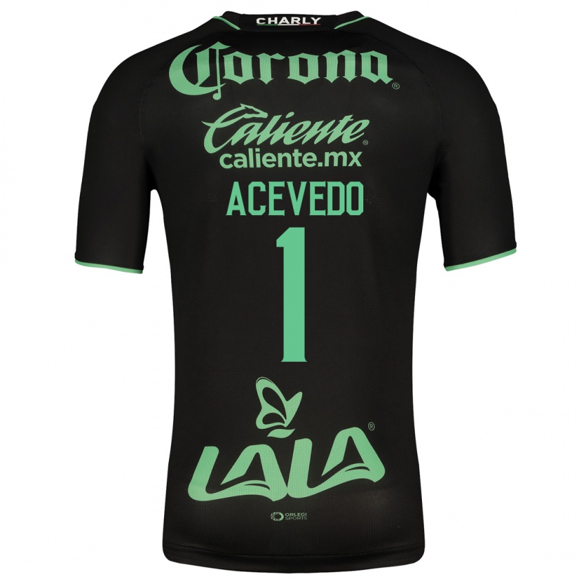 Kvinder Carlos Acevedo #1 Sort Udebane Spillertrøjer 2023/24 Trøje T-Shirt