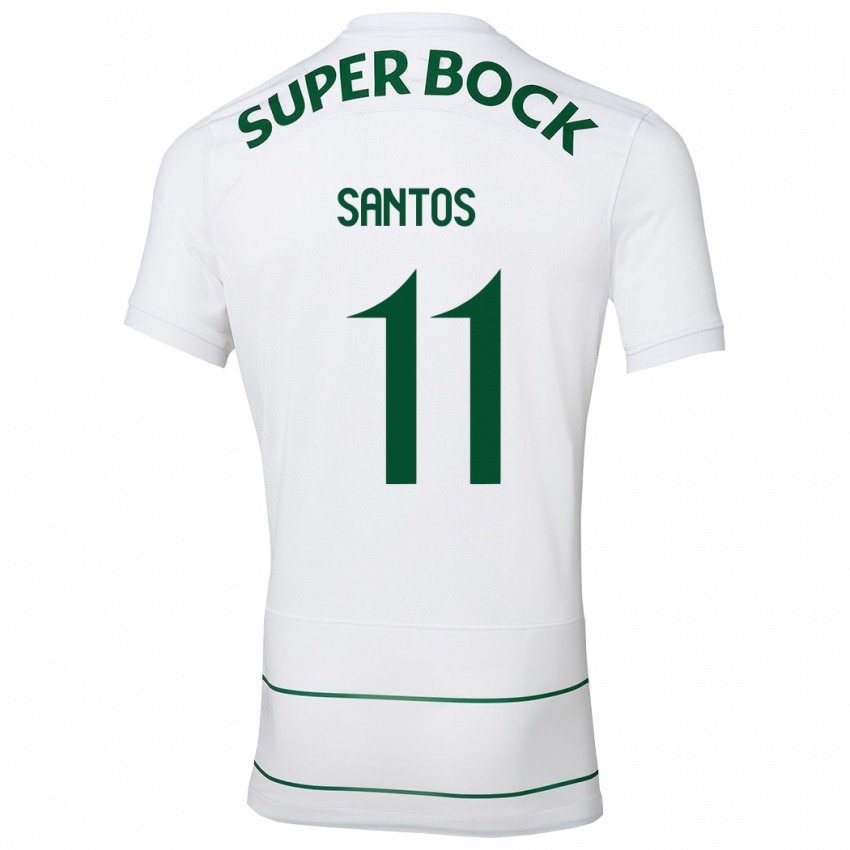 Kvinder Nuno Santos #11 Hvid Udebane Spillertrøjer 2023/24 Trøje T-Shirt