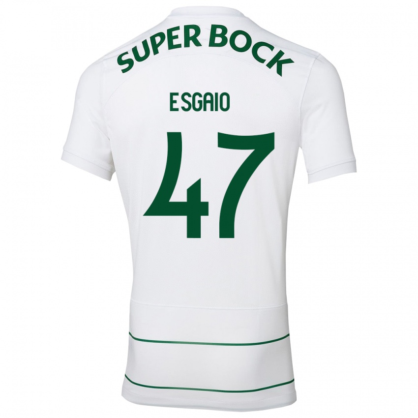 Kvinder Ricardo Esgaio #47 Hvid Udebane Spillertrøjer 2023/24 Trøje T-Shirt