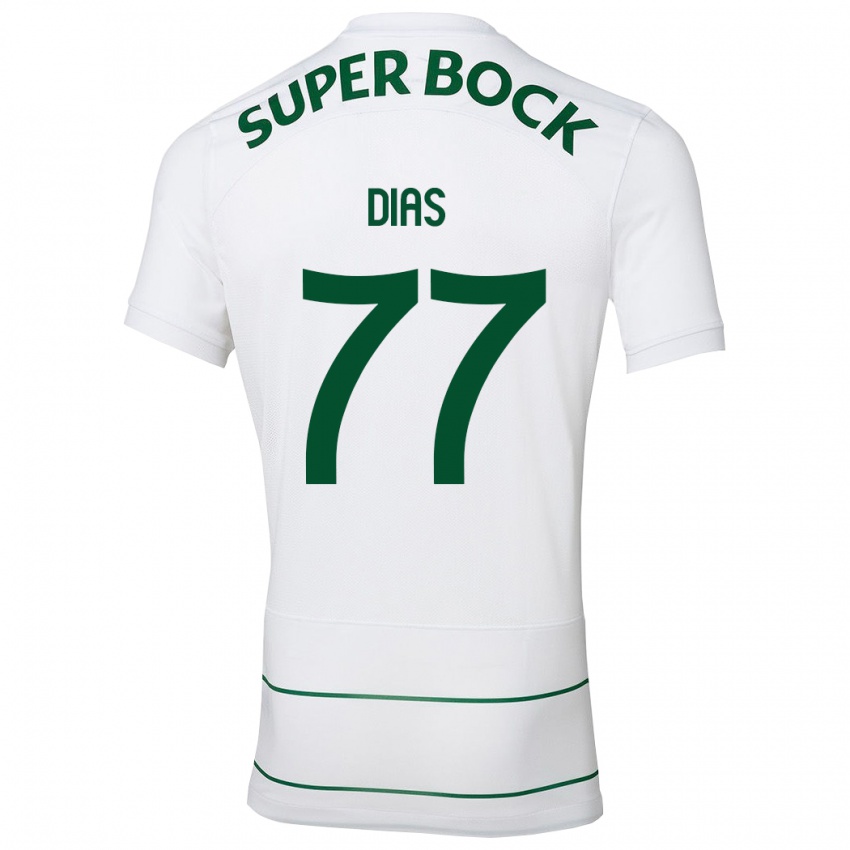 Kvinder Lucas Dias #77 Hvid Udebane Spillertrøjer 2023/24 Trøje T-Shirt