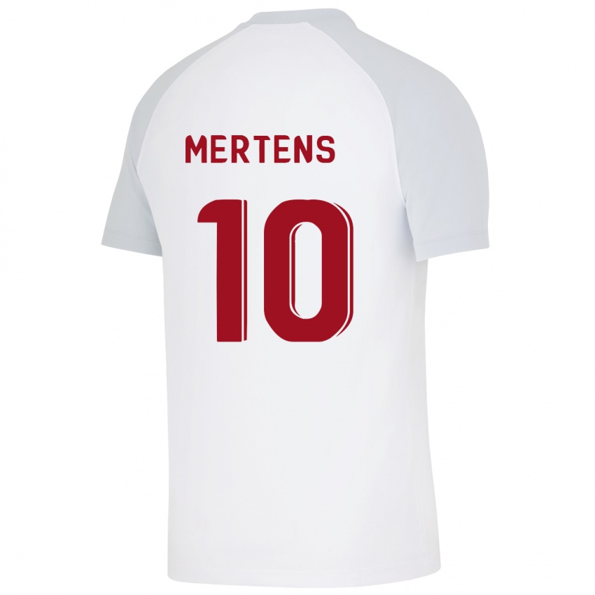 Kvinder Dries Mertens #10 Hvid Udebane Spillertrøjer 2023/24 Trøje T-Shirt