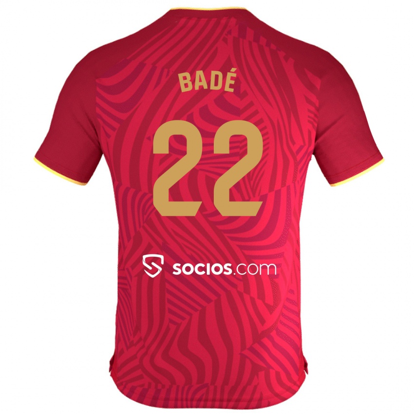 Kvinder Loic Bade #22 Rød Udebane Spillertrøjer 2023/24 Trøje T-Shirt