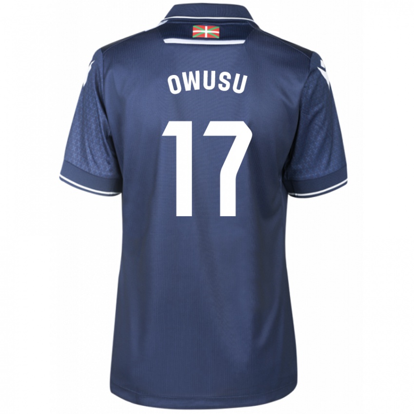 Kvinder Jacqueline Owusu #17 Flåde Udebane Spillertrøjer 2023/24 Trøje T-Shirt