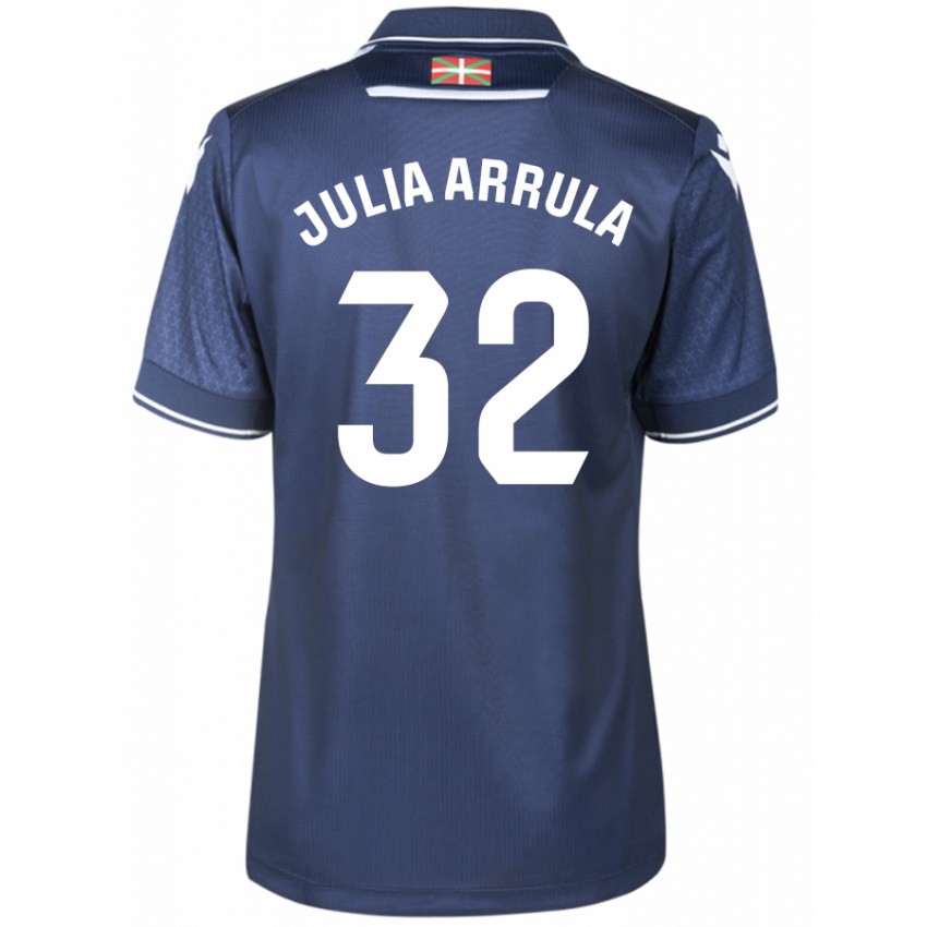 Kvinder Julia Arrula #32 Flåde Udebane Spillertrøjer 2023/24 Trøje T-Shirt