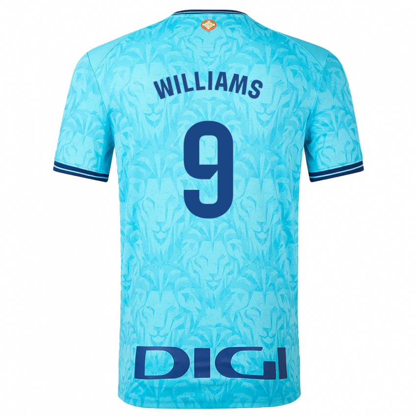 Kvinder Inaki Williams #9 Himmelblå Udebane Spillertrøjer 2023/24 Trøje T-Shirt