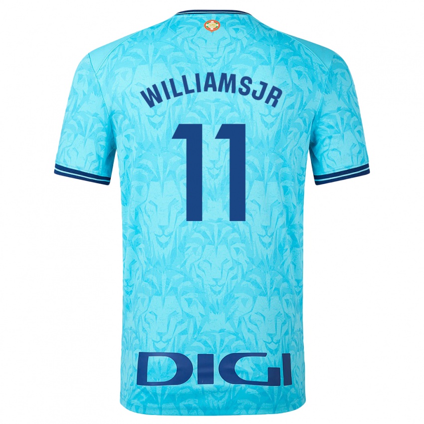 Kvinder Nico Williams #11 Himmelblå Udebane Spillertrøjer 2023/24 Trøje T-Shirt