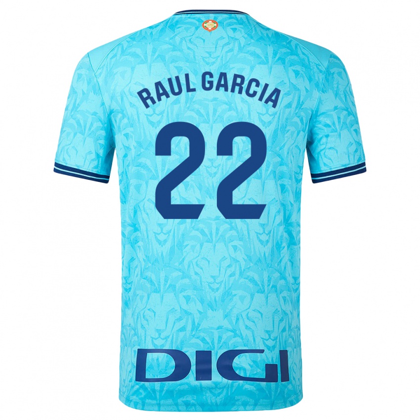Kvinder Raul Garcia #22 Himmelblå Udebane Spillertrøjer 2023/24 Trøje T-Shirt