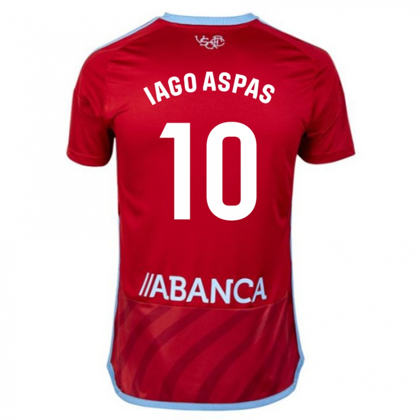 Kvinder Iago Aspas #10 Rød Udebane Spillertrøjer 2023/24 Trøje T-Shirt