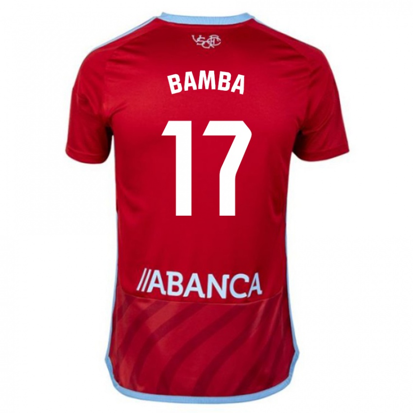 Kvinder Jonathan Bamba #17 Rød Udebane Spillertrøjer 2023/24 Trøje T-Shirt