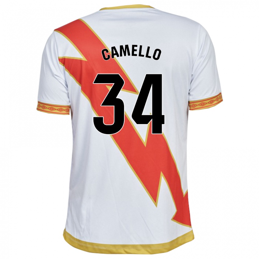 Børn Sergio Camello #34 Hvid Hjemmebane Spillertrøjer 2023/24 Trøje T-Shirt