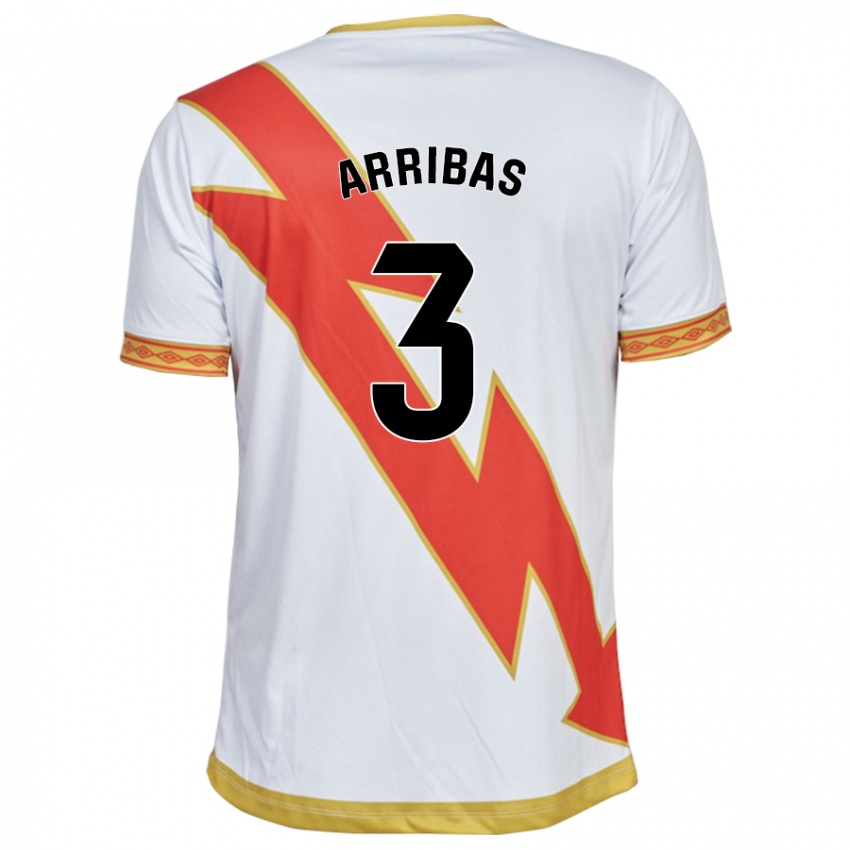 Børn Sergio Arribas #3 Hvid Hjemmebane Spillertrøjer 2023/24 Trøje T-Shirt