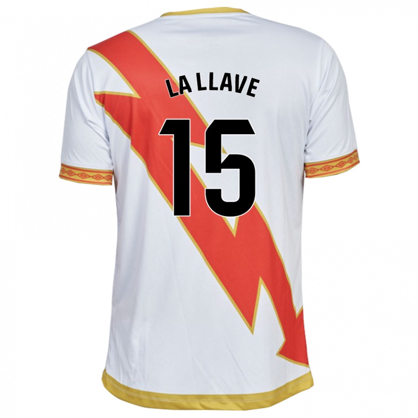 Børn Kevin De La Llave #15 Hvid Hjemmebane Spillertrøjer 2023/24 Trøje T-Shirt