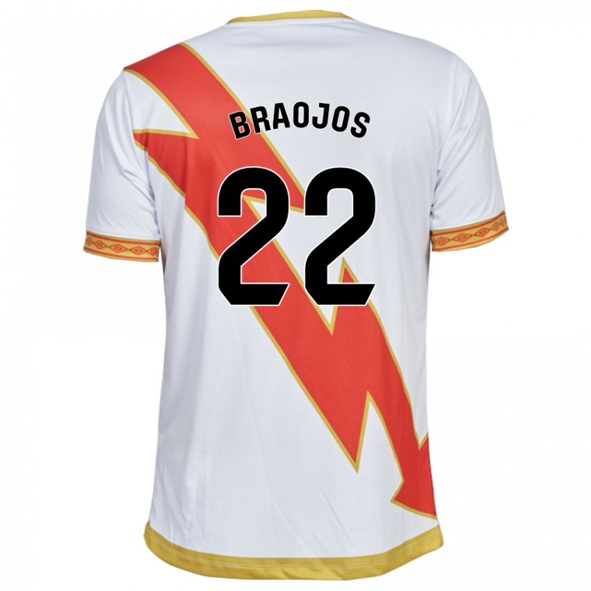 Børn Mónica Braojos Pérez #22 Hvid Hjemmebane Spillertrøjer 2023/24 Trøje T-Shirt