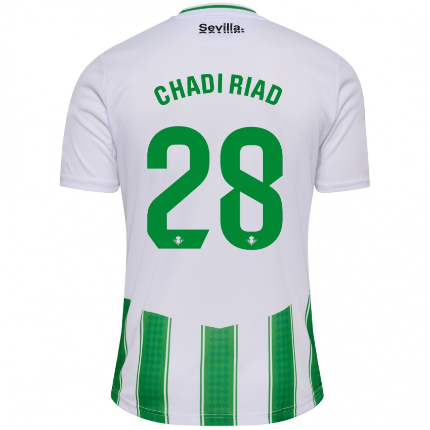 Børn Chadi Riad #28 Hvid Hjemmebane Spillertrøjer 2023/24 Trøje T-Shirt