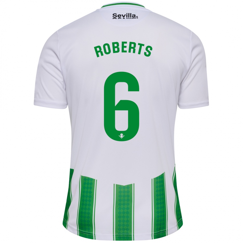 Børn Rhiannon Roberts #6 Hvid Hjemmebane Spillertrøjer 2023/24 Trøje T-Shirt