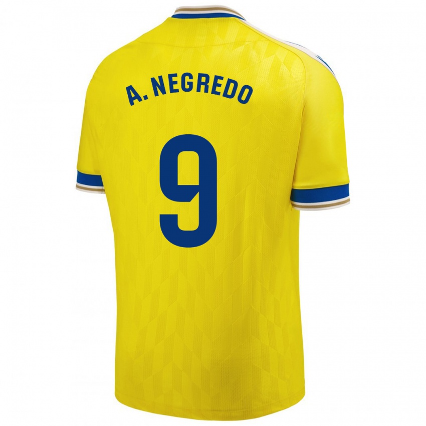 Børn Álvaro Negredo #9 Gul Hjemmebane Spillertrøjer 2023/24 Trøje T-Shirt