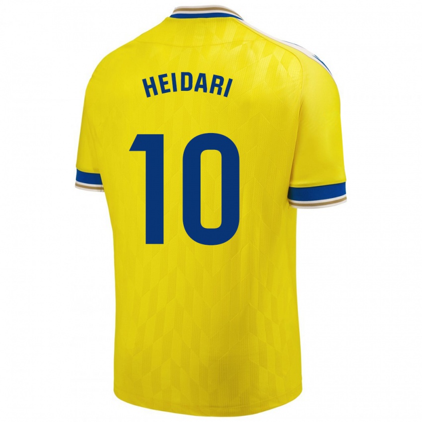 Børn Arman Heidari #10 Gul Hjemmebane Spillertrøjer 2023/24 Trøje T-Shirt