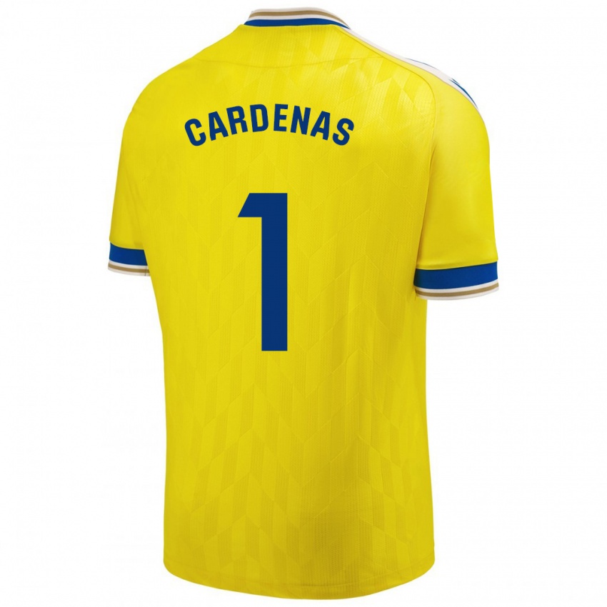 Børn Raquel Cárdenas #1 Gul Hjemmebane Spillertrøjer 2023/24 Trøje T-Shirt