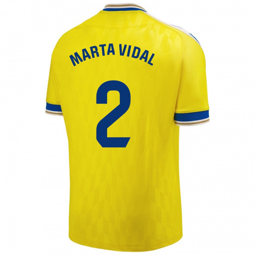 Børn Marta Vidal Vela #2 Gul Hjemmebane Spillertrøjer 2023/24 Trøje T-Shirt