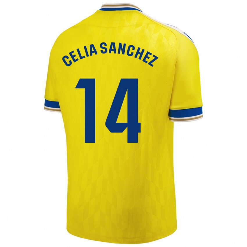 Børn Celia Sánchez García #14 Gul Hjemmebane Spillertrøjer 2023/24 Trøje T-Shirt