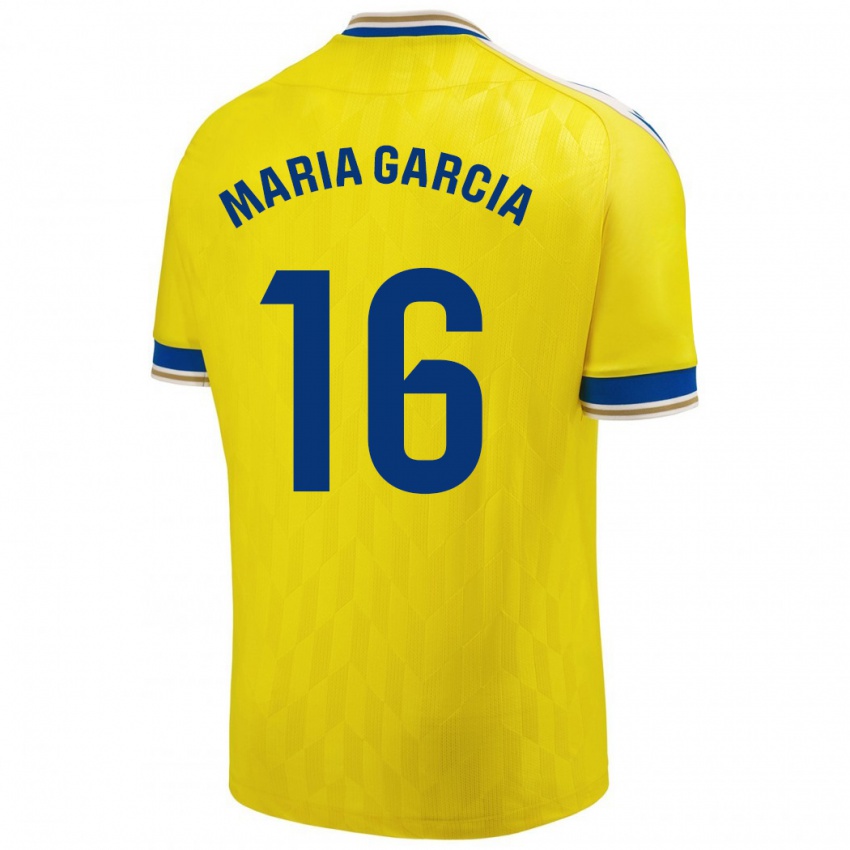 Børn Maria García Fernández #16 Gul Hjemmebane Spillertrøjer 2023/24 Trøje T-Shirt