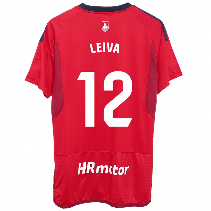 Børn Álvaro Leiva #12 Rød Hjemmebane Spillertrøjer 2023/24 Trøje T-Shirt