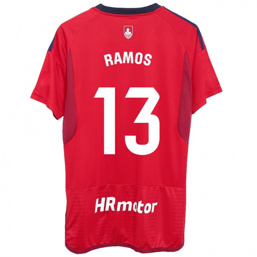 Børn Darío Ramos #13 Rød Hjemmebane Spillertrøjer 2023/24 Trøje T-Shirt