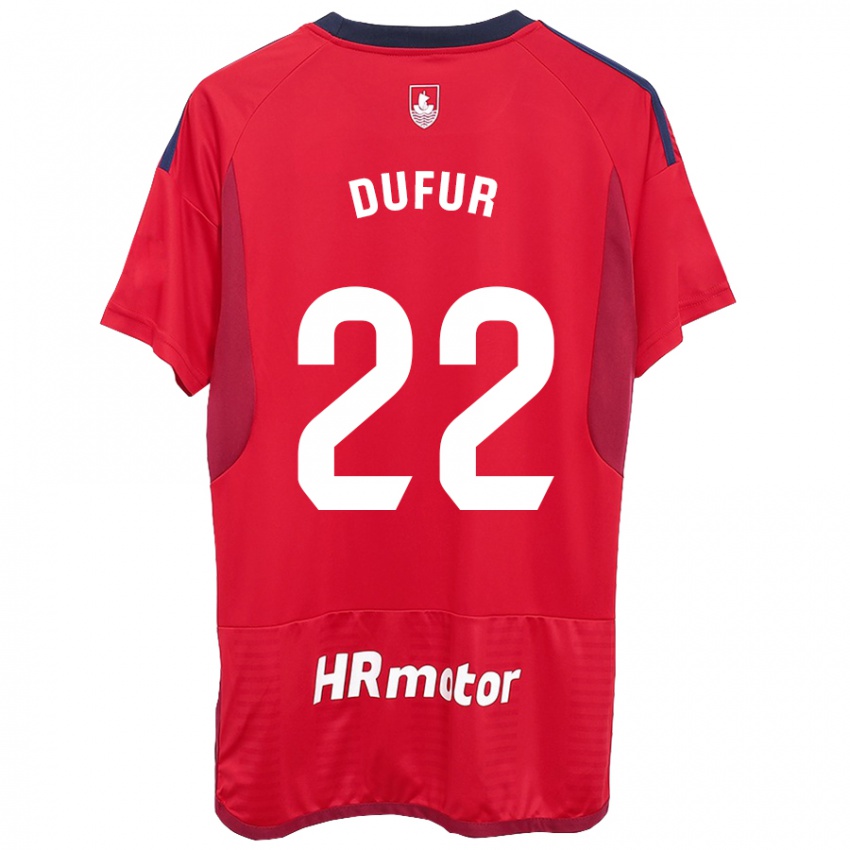 Børn Ander Dufur #22 Rød Hjemmebane Spillertrøjer 2023/24 Trøje T-Shirt