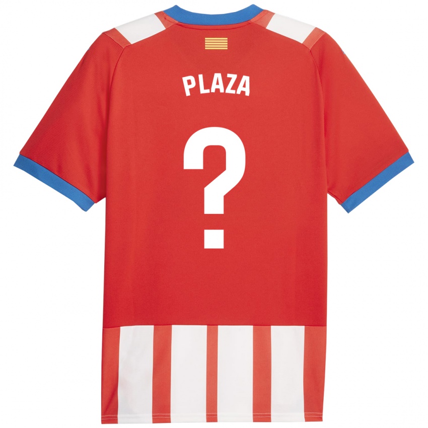 Børn Nacho Plaza #0 Rød Hvid Hjemmebane Spillertrøjer 2023/24 Trøje T-Shirt